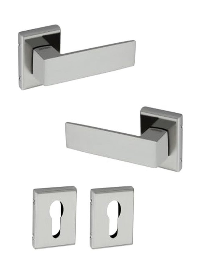 SHRIDA 421 Stainless Steel Door Handle on Rose | SS Finish | 52 mm Plate Size | Sleek & Durable Handle for Modern Interior Doors - Image 2